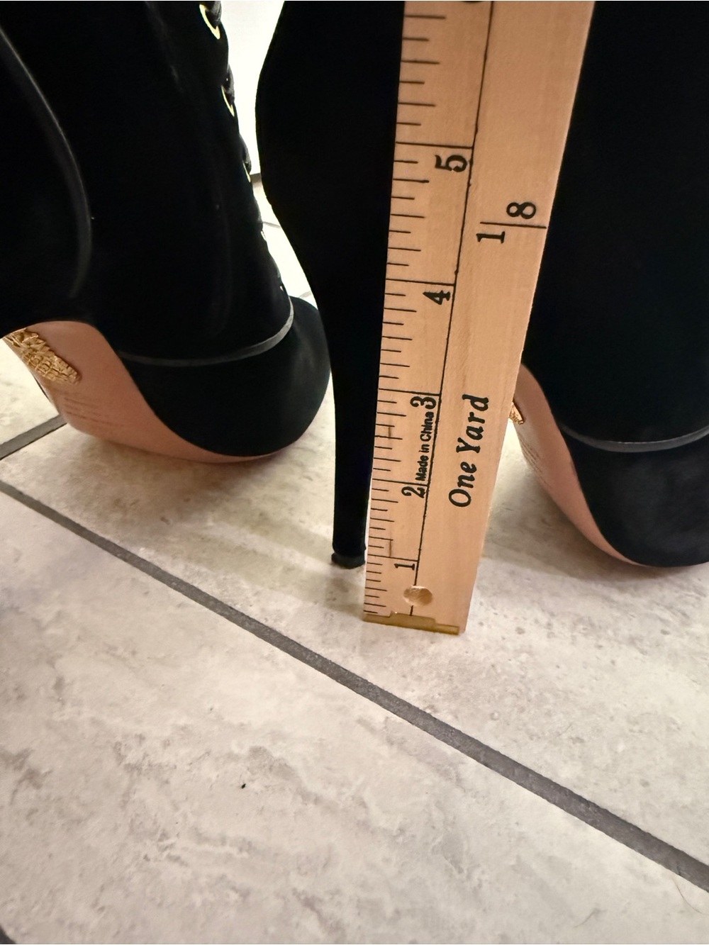 Aquazzura Black Velvet Lace-Up Ankle Boots | size 38.5 or US size 8 - Picture 16 of 16